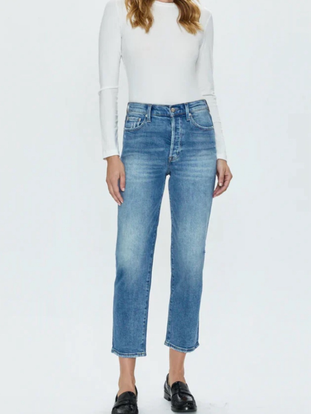 Pistola Charlie High Rise Classic Straight Ankle Jean in Spruce Size: 29